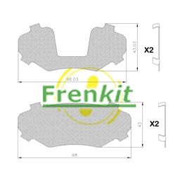 FRENKIT Противоскрипная пластина, тормозные колодки(задняя 940026