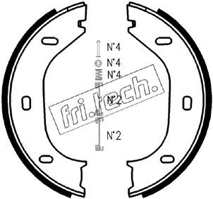 FRI.TECH. stabdžių trinkelių komplektas, stovėjimo stabdis 1019.021K