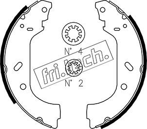 FRI.TECH. stabdžių trinkelių komplektas 1034.098