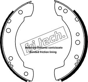 FRI.TECH. stabdžių trinkelių komplektas 1040.093