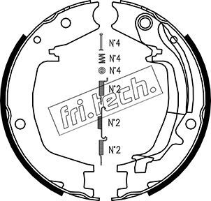 FRI.TECH. Комплект тормозных колодок, стояночная тормозная с 1046.215K