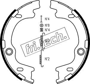 FRI.TECH. Комплект тормозных колодок, стояночная тормозная с 1046.221K