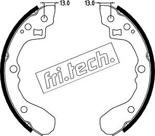 FRI.TECH. stabdžių trinkelių komplektas 1049.154