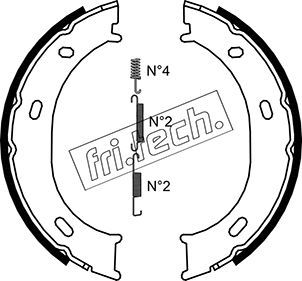 FRI.TECH. stabdžių trinkelių komplektas, stovėjimo stabdis 1052.126K