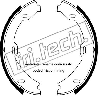 FRI.TECH. Комплект тормозных колодок, стояночная тормозная с 1052.128