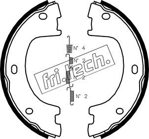 FRI.TECH. stabdžių trinkelių komplektas, stovėjimo stabdis 1052.136K