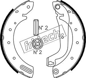 FRI.TECH. stabdžių trinkelių komplektas 1067.188