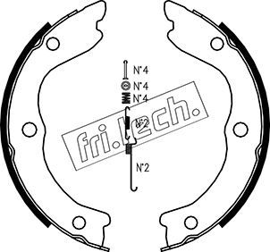 FRI.TECH. Комплект тормозных колодок, стояночная тормозная с 1067.196K