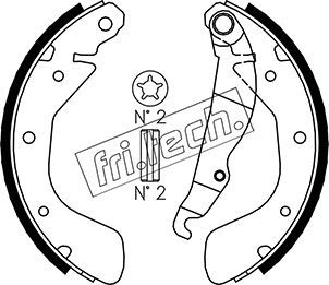 FRI.TECH. Комплект тормозных колодок 1073.167