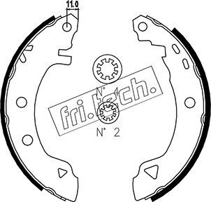 FRI.TECH. stabdžių trinkelių komplektas 1088.218