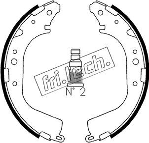 FRI.TECH. stabdžių trinkelių komplektas 1115.268