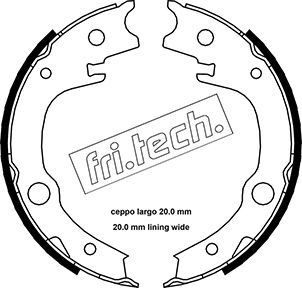 FRI.TECH. stabdžių trinkelių komplektas, stovėjimo stabdis 1115.315