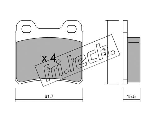 FRI.TECH. Комплектующие, тормозная колодка 1430