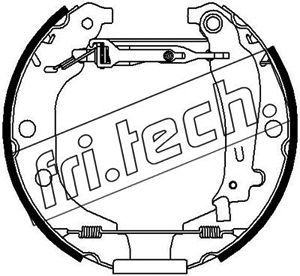 FRI.TECH. stabdžių trinkelių komplektas 16163