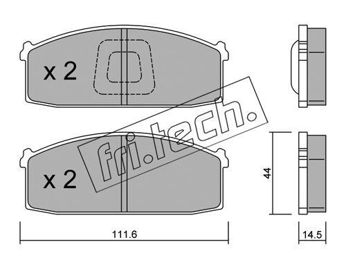 FRI.TECH. Комплект тормозных колодок, дисковый тормоз 254.1