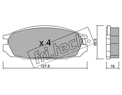 FRI.TECH. Комплект тормозных колодок, дисковый тормоз 424.0