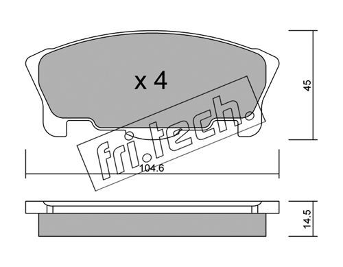 FRI.TECH. Комплект тормозных колодок, дисковый тормоз 474.0