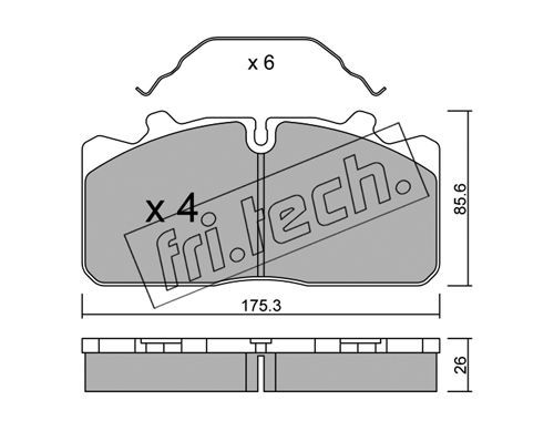 FRI.TECH. Комплект тормозных колодок, дисковый тормоз 598.0