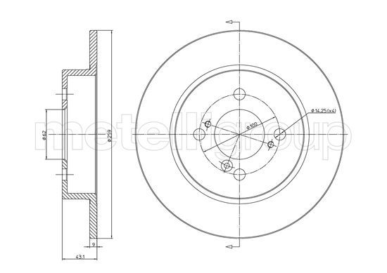 FRI.TECH. Тормозной диск BD1479