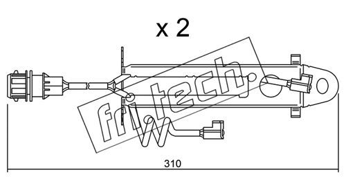 FRI.TECH. įspėjimo kontaktas, stabdžių trinkelių susidėvėjim SU.178K