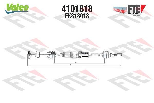 FTE Трос, управление сцеплением 4101818