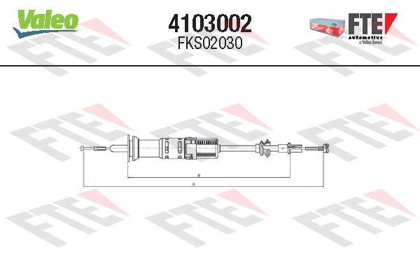 FTE Трос, управление сцеплением 4103002