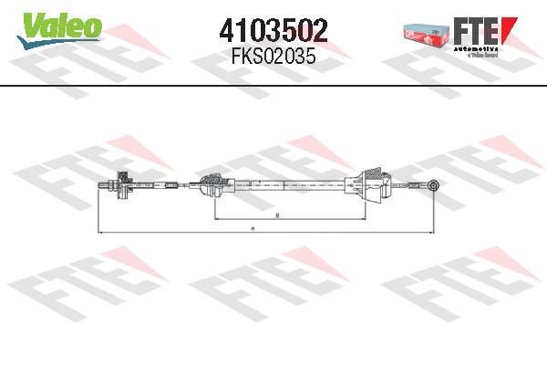 FTE Трос, управление сцеплением 4103502