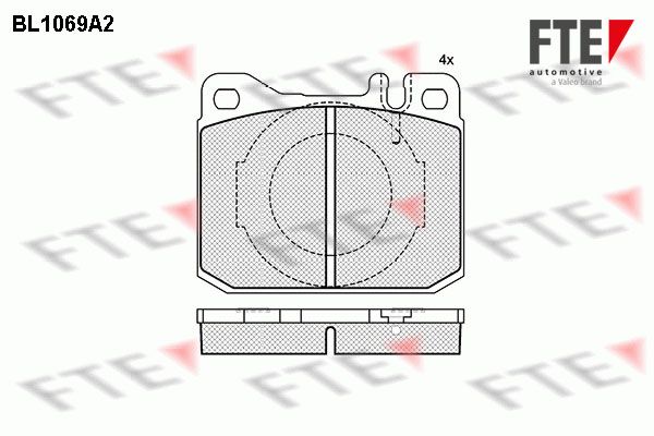 FTE Комплект тормозных колодок, дисковый тормоз 9010022