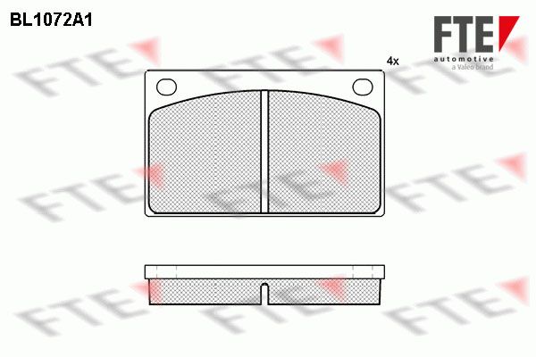 FTE Комплект тормозных колодок, дисковый тормоз 9010023
