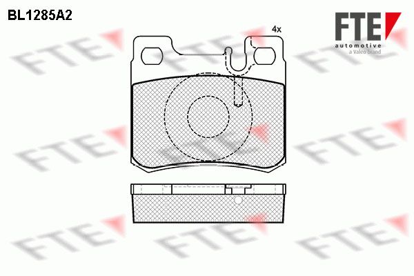 FTE Комплект тормозных колодок, дисковый тормоз 9010091