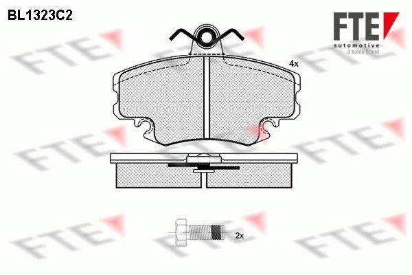 FTE Комплект тормозных колодок, дисковый тормоз 9010111