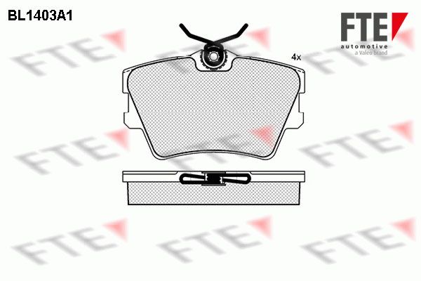 FTE Комплект тормозных колодок, дисковый тормоз 9010174
