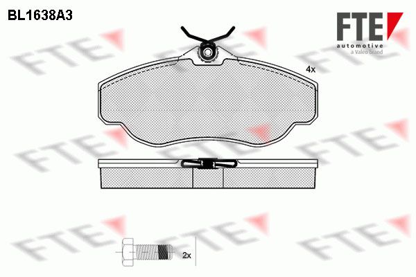 FTE Комплект тормозных колодок, дисковый тормоз 9010259