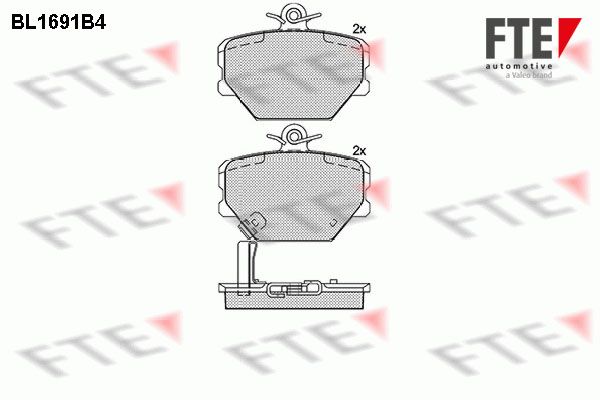 FTE Комплект тормозных колодок, дисковый тормоз 9010303
