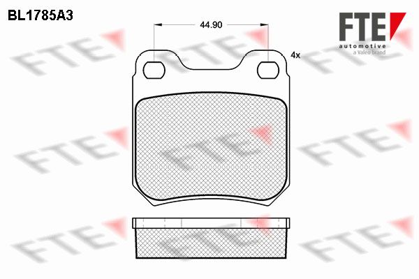 FTE Комплект тормозных колодок, дисковый тормоз 9010355