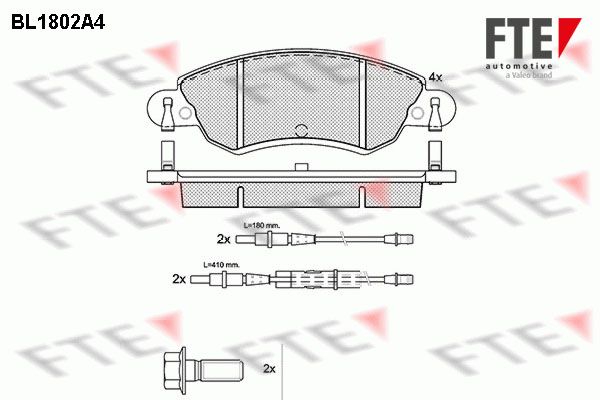 FTE Комплект тормозных колодок, дисковый тормоз 9010375