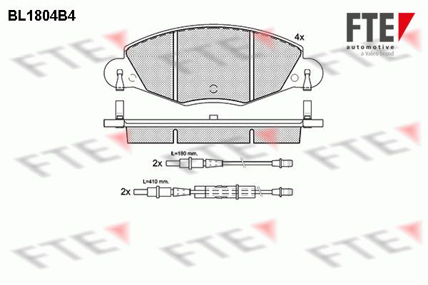 FTE Комплект тормозных колодок, дисковый тормоз 9010380