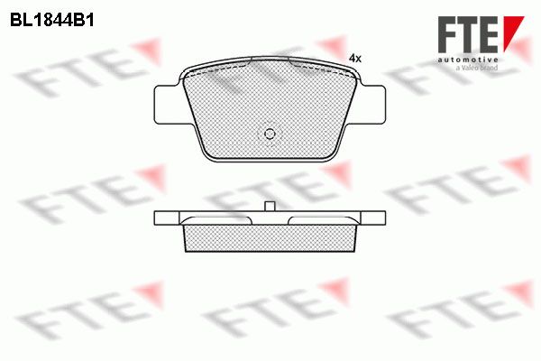 FTE Комплект тормозных колодок, дисковый тормоз 9010424