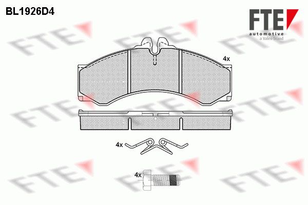 FTE Комплект тормозных колодок, дисковый тормоз 9010515