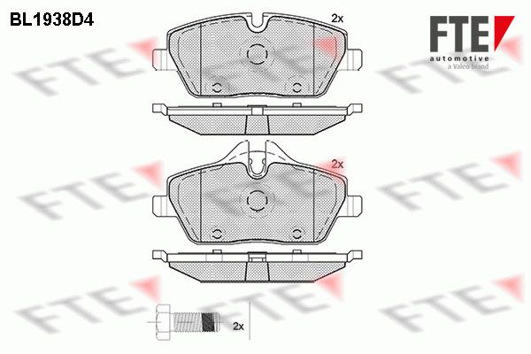 FTE Комплект тормозных колодок, дисковый тормоз 9010531