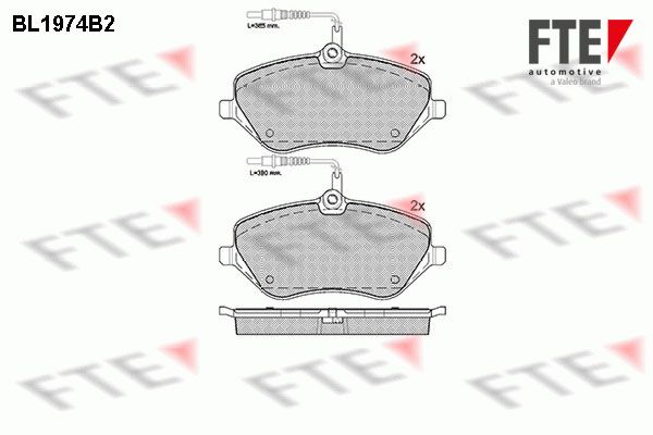 FTE Комплект тормозных колодок, дисковый тормоз 9010562