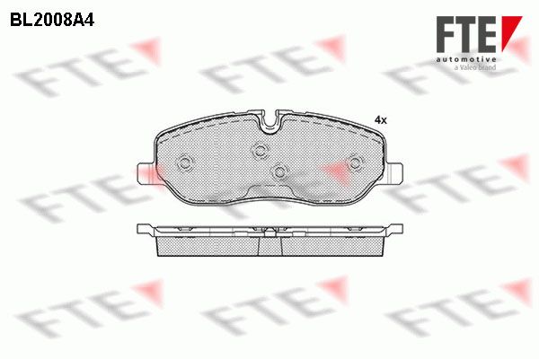 FTE Комплект тормозных колодок, дисковый тормоз 9010592