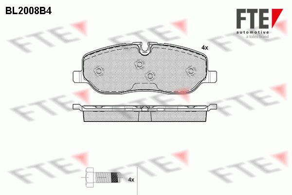 FTE Комплект тормозных колодок, дисковый тормоз 9010593
