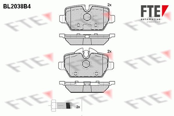 FTE Комплект тормозных колодок, дисковый тормоз 9010624