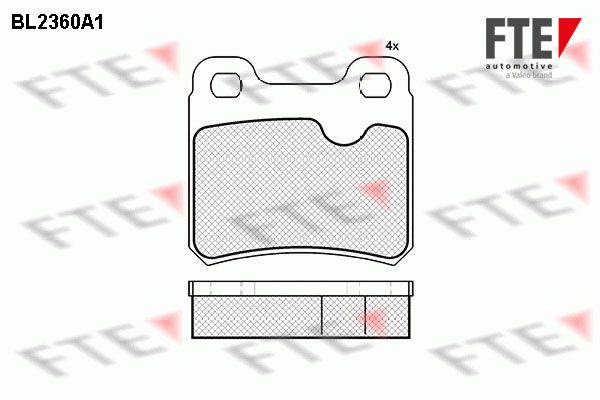 FTE Комплект тормозных колодок, дисковый тормоз 9010710