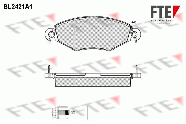 FTE Комплект тормозных колодок, дисковый тормоз 9010725