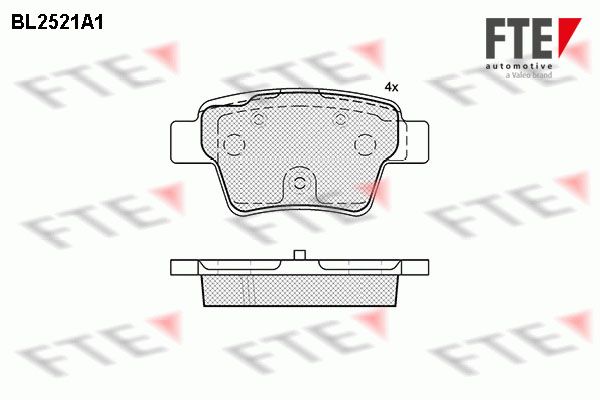 FTE Комплект тормозных колодок, дисковый тормоз 9010778