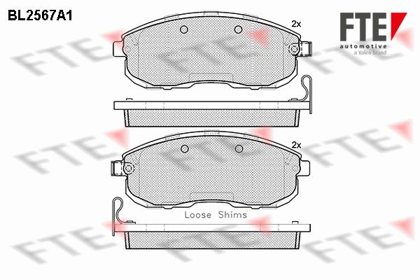 FTE Комплект тормозных колодок, дисковый тормоз 9010819