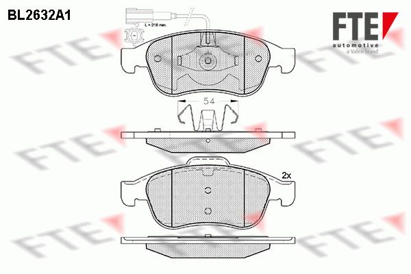 FTE Комплект тормозных колодок, дисковый тормоз 9010879