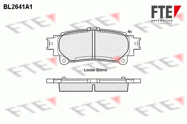 FTE Комплект тормозных колодок, дисковый тормоз 9010884